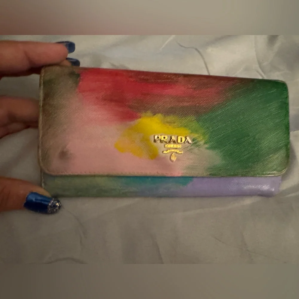 Prada handpainted Artistic Multicolor Wallet - Picture 6 of 17